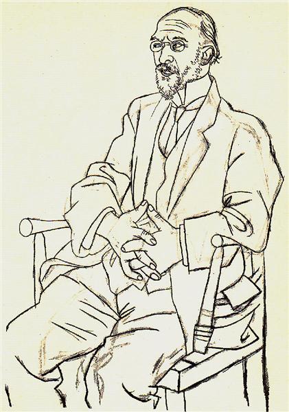 Pablo Picasso Classical Oil Paintings Portrait Of Erik Satie - Click Image to Close